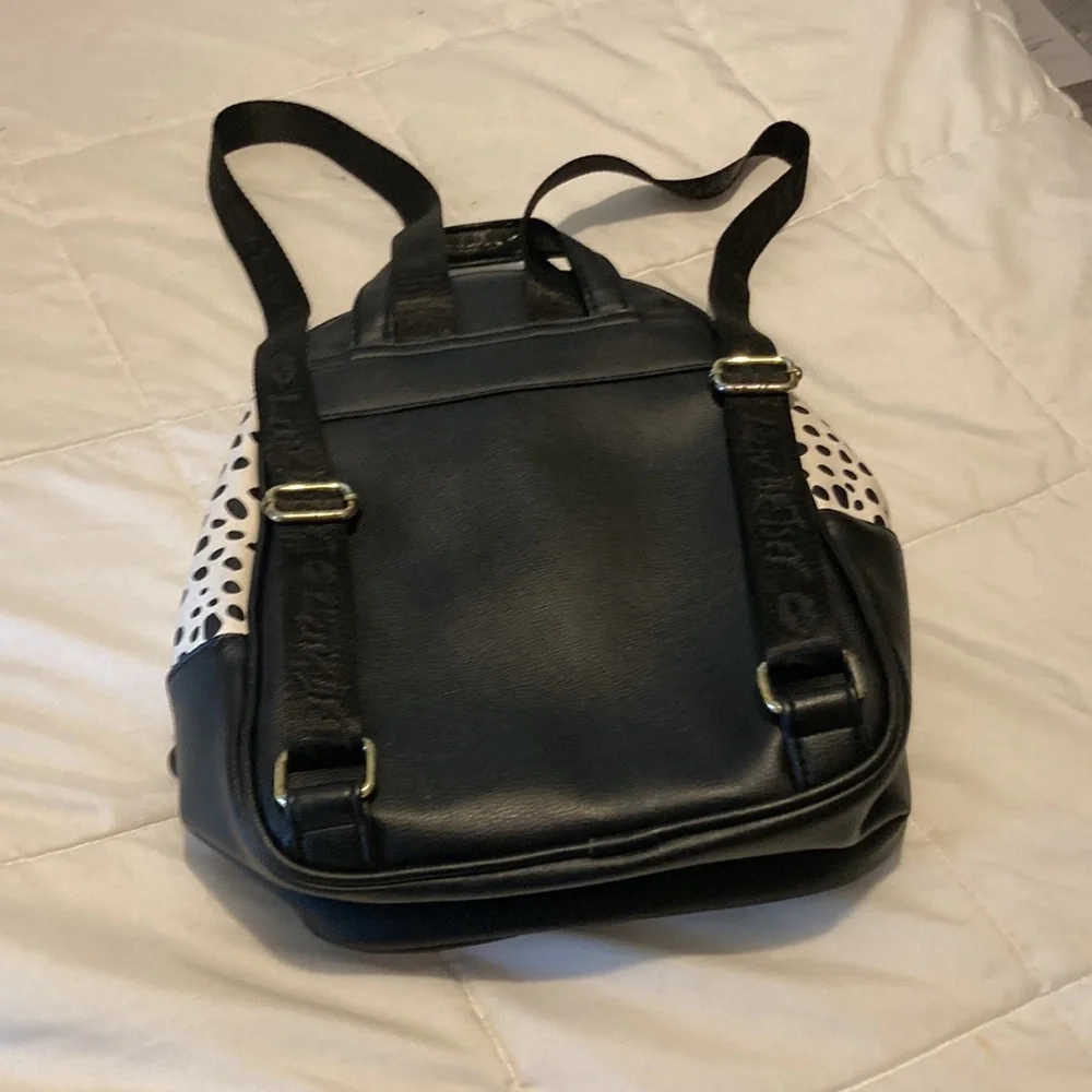 Betsey Johnson Pink and Black Quilted Backpack
